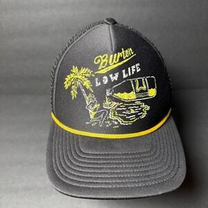 Burton Low Life Trucker Hat - black and yellow cotton snapback